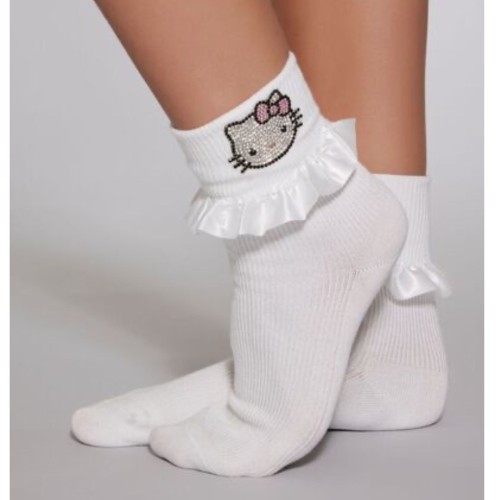 Hello Kitty Ruffled Crystal Anklets